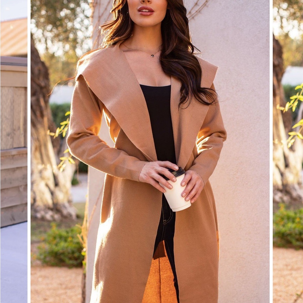 Camel Lightweight Trench Coat - Picture 5 of 5